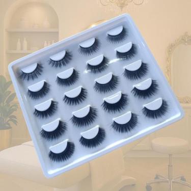 Imagem de Kit 10 Pares Cilios Postiço Modelo Brasileiro 6d variados - Pry Makes