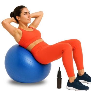 Imagem de Bola Pilates Yoga Fisioterapia Exercícios Funcional Gestante Grande 55