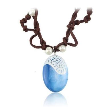 Imagem de Colar Gargantilha da Princesa Moana Pedra Oceano, Anzol Cosplay Disney