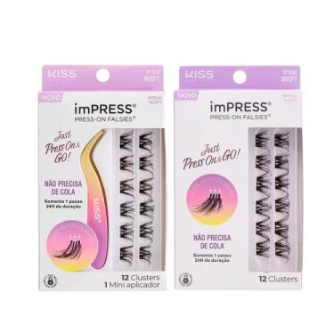 Imagem de Cílios Postiços imPRESS Mini Kit + Refil Irreal Wispy - Kiss New York