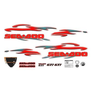 Imagem de Adesivos Jet Ski Compatível Sea Doo GTI 720 2005 Vermelho - SPTS