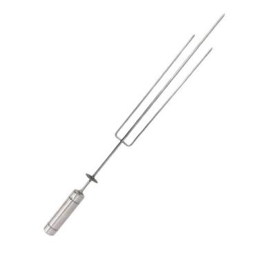 Imagem de Espeto Triplo Giratório 60cm Inox Tridente - Churrasqueira - INOX LAUR