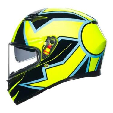 Imagem de Capacete AGV K3 Phillip Island VR46 Esportivo Moto Masculino, Preto Am