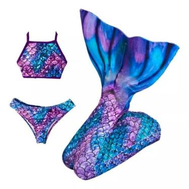 Imagem de Cauda De Sereia Infantil + Nadadeira + Top - Pronta Entrega - Rey Shop