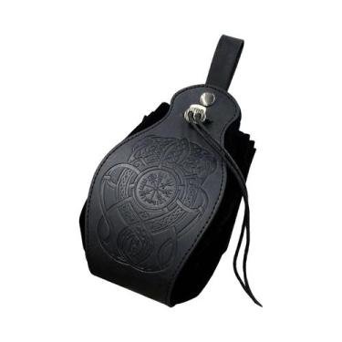 Imagem de Bolsa De Couro Vintage Para Adultos Com Cordão, Acessório De Fantasia 