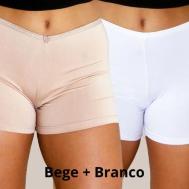 Imagem de Kit 2 Shorts Segunda Pele Anágua curto Feminino - SOLUTEX, G, Bege, Br