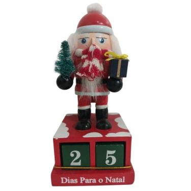 Imagem de Calendário Natalino de Mesa 7,5x7,5x16,5 Madeira - RIO MASTER / NEW WA