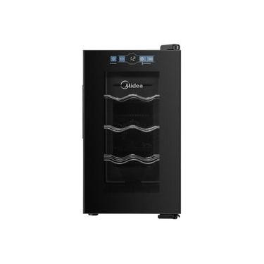 Imagem de Adega Climatizada Midea MDRW053FGGGL3 8 Garrafas Vidro Duplo Preto Bivolt