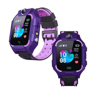 Imagem de Relógio Inteligente Infantil Howear HW C5 com Chip 2 Câmeras GPS SOS Bateria 72h Rosa