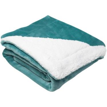 Imagem de Cobertor Bebê Sherpa Sultan Happy Day Acqua Tiffany, Verde, Bebê