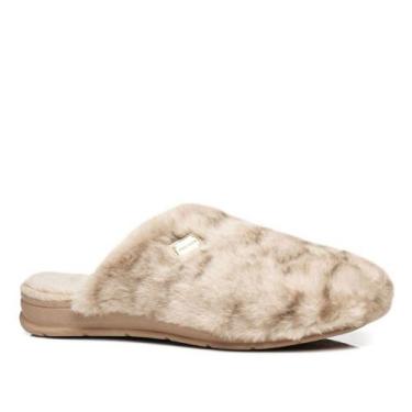 Imagem de Pantufa Pegada Feminina Em Tecido Areia Café - 36, 36
