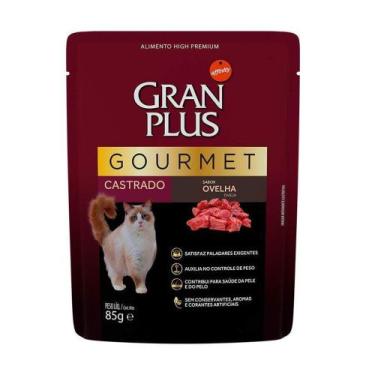 Imagem de Ração Úmida GranPlus Gourmet Sachê para Gatos Castrados Sabor Ovelha -