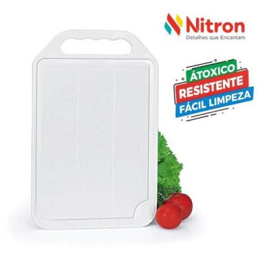 Imagem de Tabua Para Corte Cozinha 31x20cm Atoxico Resistente Plastico Nitron