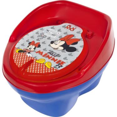 Imagem de Troninho com Redutor Minnie Desfraldamento Reservatório Removível Vermelho e Azul Styll Baby