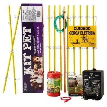 Imagem de Kit Cercado Elétrico para Animais Zebu KPET 3939-0 Pequenos Porte Único Bivolt Completo Zebu
