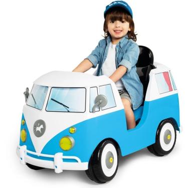 Imagem de Veículo para Bebê Kombina 2 em 1 Passeio e Pedal com Som Azul Calesita Brinquedos