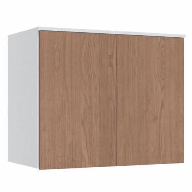 Imagem de Módulo Aéreo 2 Portas Requinte+ 100% MDF Branco/Line/Macadâmia - Móvei