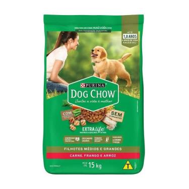 Imagem de Ração Purina Dog Chow para Cães Extra Life Filhote - Médio/Grande, Car
