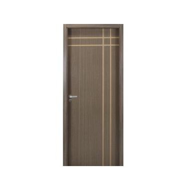 Imagem de Kit Porta de Madeira Decorada 215x74cm com Batente de MDF Ultra 10cm M