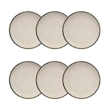 Imagem de Conjunto De 6 Pratos De Sobremesa 20cm Unni Brisa Oxford