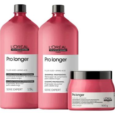 Imagem de Loreal Pro Longer Kit Shamp 1500ml + Cond 1500ml + Másc 500g - L'Oréal