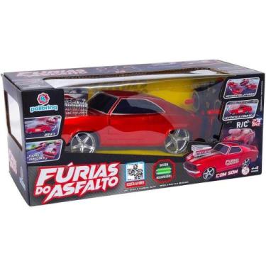 Imagem de Carro de controle remoto furias do asfalto polibrinq, Dodge vermelho, 