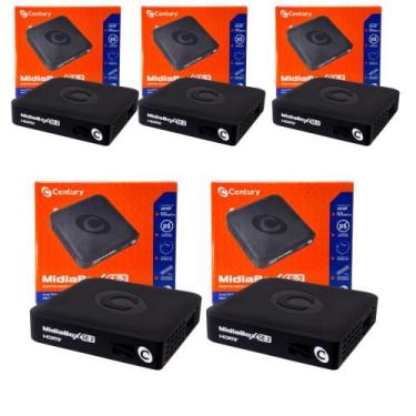 Imagem de Kit 05 Receptores Midiabox B7 Century Digital, Bivolt