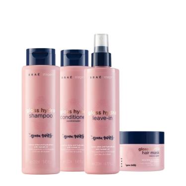 Imagem de Kit de Tratamento Capilar Stages By Bruna Tavares Gloss Hydra Home Care Hidratação e Alinhamento com Brilho Intenso Braé