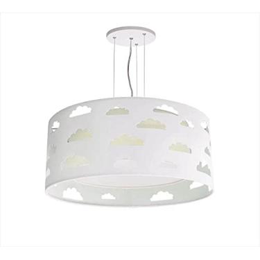 Imagem de LUSTRE INFANTIL PENDENTE NUVENS RECORTES CRÚ 40X16