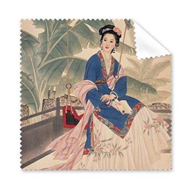 Imagem de Pano de limpeza de roupas com flor de folha, branco, azul, rosa, 5 peças