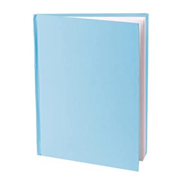Imagem de ASHLEY PRODUCTIONS Livro branco de capa dura azul para jovens autores, páginas brancas, retrato de 20 cm A x 15 cm L, 14 folhas/28 páginas