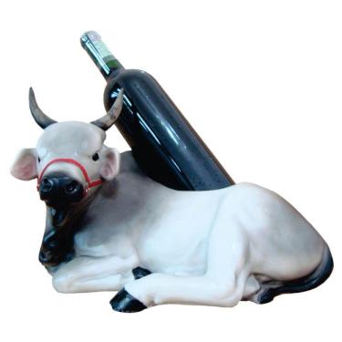 Imagem de Porta garrafa Vinho ou cerveja Boi Gado Nelore resina Grande