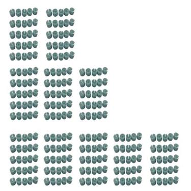 Imagem de kowaku 300 Pcs. Marcadores de Tamanho de Cabides, Marcadores de Tamanho de Localizador de Tamanho de Plástico - Azul claro