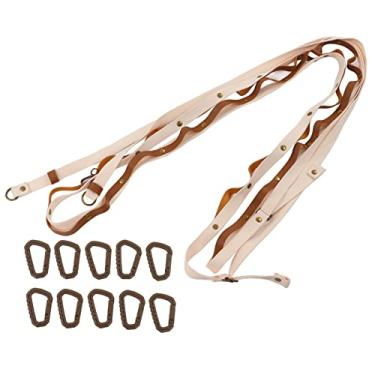 Imagem de Varal de acampamento pendurado ao ar livre organizador corda al?a de armazenamento com 10 pcs ganchos em forma de d para exterior,equipamento de acampamento, rede, Cinta de armazenamento acampam