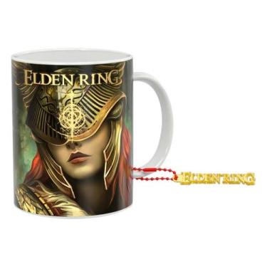 Imagem de Caneca De Porcelana 325ml Elden Ring Edr2. Acompanha Chaveiro De Resin