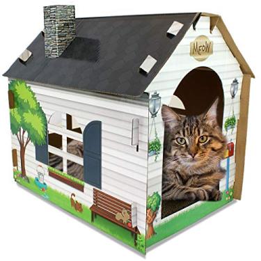 Imagem de ASPCA Casa de gato e arranhador com erva de gato incluída