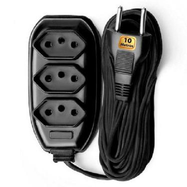 Imagem de Extensão Elétrica Tripolar B-Volt 3Tomadas 10A Filtro 10M