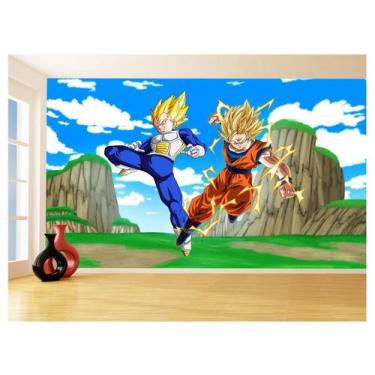 Imagem de Papel De Parede Dragon Ball Goku Vegeta Anime 3,5M Dbz488 - Você Decor
