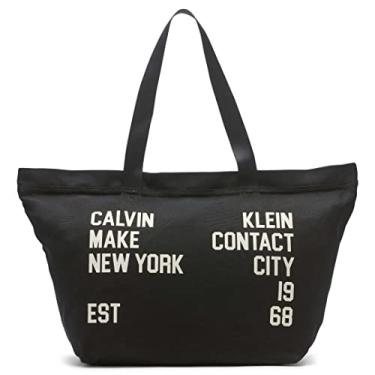 Imagem de Calvin Klein Faryn Key Item Weekender Tote, preto/branco