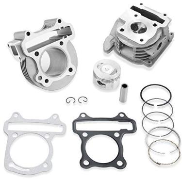 Imagem de CLEO Kit de cabeça cilíndrica GY6 50cc-100cc Assy 50mm Furo Grande com Válvulas de 64mm para 139QMA 139QMB Motor Scooter Esfregado ATV Go Kart Quad