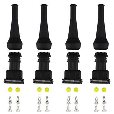 Imagem de Micro Trader 4 peças conector injetor de combustível EV1 à prova d'água 2 vias conectores conectores de fiação conectores plugue de arnês