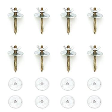 Imagem de heyous 8 conjuntos de suportes para alimentador de gaiola de pássaro acessórios - 8 peças de porca de asa, 8 peças de parafuso e 16 peças de arruela plana placa de hamster fixação de mastro de recriação parafusos de caixa