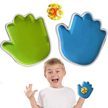 Imagem de Gamie Conjunto de bolas de sucção de arremesso e pega – divertido jogo de praia ao ar livre de verão para crianças e adultos – inclui 2 mãos apanhadoras e 1 bola de sucção – ótimo presente para meninos e meninas
