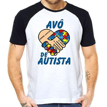 Imagem de Camiseta avô de autista camisa vovô especial inclusão Cor:Branco;Tamanho:XG