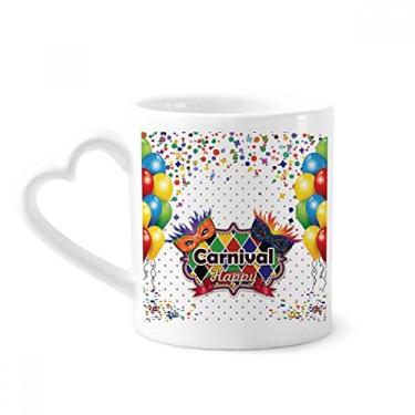 Imagem de Caneca Cabeça de Balão Feliz Carnaval de Veneza Caneca de Café Cerâmica Copo de Coração de Vidro