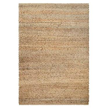Imagem de Tapete de juta, simples nórdico tecido à mão natural, mesa lateral para sala de estar, escritório, quarto, cozinha, tapete (tamanho: 200 cm x 300 cm)