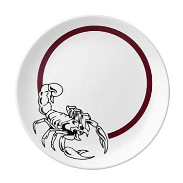 Imagem de Prato decorativo de porcelana para insetos Scorpion Natural Salver Tableware Prato de jantar