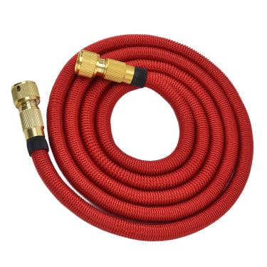 Imagem de Mangueira de água de jardim de 24,6 pés expansível de latão conector rápido tubo de água de jardim para irrigação de lavagem de carro