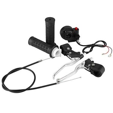 Imagem de Kit de alavancas de freio de acelerador de acionamento/desligamento KIMISS para bolso de bicicleta mini motocicleta ABS e material de liga de alumínio