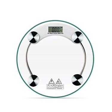 Imagem de balanças balanças de banheiro com pesagem digital balança de peso corporal com vidro temperado de 8 mm, fita métrica de corpo, visor com luz de fundo
